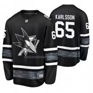 Maglia Hockey 2019 All Star San Jose Sharks Erik Karlsson Nero