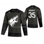Maglia Hockey Arizona Coyotes Darcy Kuemper 2019 Veterans Day Camuffamento