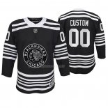 Maglia Hockey Bambino Chicago Blackhawks Personalizzate Premier Alternato Nero