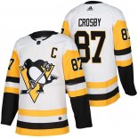 Maglia Hockey Bambino Pittsburgh Penguins Sidney Crosby 2018 Autentico Away Bianco