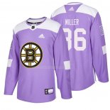 Maglia Hockey Boston Bruins Kevan Miller 2018 Fights Cancer Viola