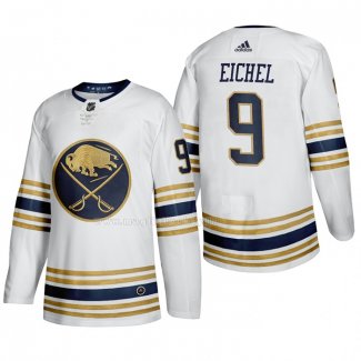 Maglia Hockey Buffalo Sabres Jack Eichel Tercera Bianco