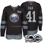 Maglia Hockey Buffalo Sabres Justin Falk 1917-2017 100th Anniversario Nero