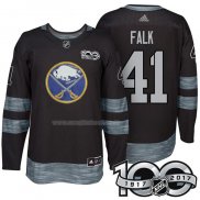 Maglia Hockey Buffalo Sabres Justin Falk 1917-2017 100th Anniversario Nero