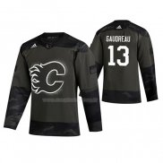 Maglia Hockey Calgary Flames Johnny Gaudreau 2019 Veterans Day Camuffamento