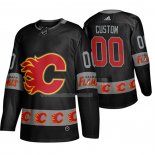 Maglia Hockey Calgary Flames Personalizzate Breakaway Nero