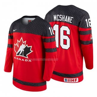 Maglia Hockey Canada Allan Mcshane 2018 Iihf World Championship Giocatore Rosso