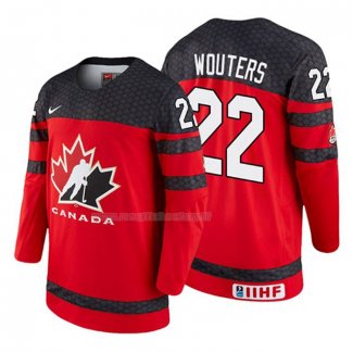 Maglia Hockey Canada Chase Wouters 2018 Iihf World Championship Giocatore Rosso