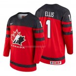 Maglia Hockey Canada Colten Ellis 2018 Iihf World Championship Giocatore Rosso