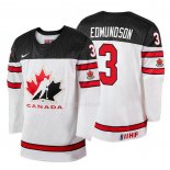 Maglia Hockey Canada Joel Edmundson 2018 Iihf World Championship Giocatore Bianco