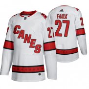 Maglia Hockey Carolina Hurricanes Justin Faulk Away Autentico Giocatore Bianco