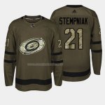 Maglia Hockey Carolina Hurricanes Lee Stempniak 2018 Salute To Service Verde Militare