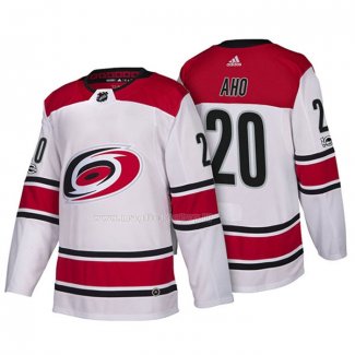 Maglia Hockey Carolina Hurricanes Sebastian Aho New Season Team Road 2018 Bianco