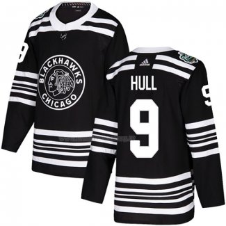 Maglia Hockey Chicago Blackhawks Bobby Hull Autentico 2019 Winter Classic Nero