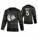 Maglia Hockey Chicago Blackhawks Connor Murphy 2019 Veterans Day Camuffamento