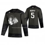 Maglia Hockey Chicago Blackhawks Connor Murphy 2019 Veterans Day Camuffamento