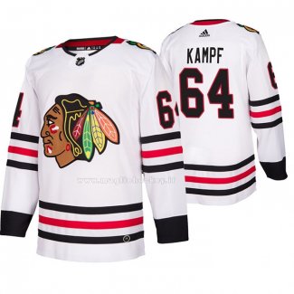 Maglia Hockey Chicago Blackhawks David Kampf Away Autentico Bianco