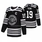 Maglia Hockey Chicago Blackhawks Jonathan Toews 2019 Winter Classic Nero