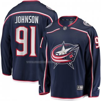 Maglia Hockey Columbus Blue Jackets Kent Johnson Home Breakaway Blu