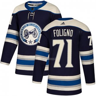 Maglia Hockey Columbus Blue Jackets Nick Foligno Alternato Autentico Blu