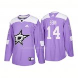 Maglia Hockey Dallas Stars Jamie Benn Autentico 2018 Fights Cancer Viola