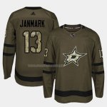 Maglia Hockey Dallas Stars Mattias Janmark 2018 Salute To Service Verde Militare