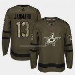 Maglia Hockey Dallas Stars Mattias Janmark 2018 Salute To Service Verde Militare
