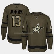 Maglia Hockey Dallas Stars Mattias Janmark 2018 Salute To Service Verde Militare