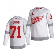Maglia Hockey Detroit Red Wings Larkin Bianco