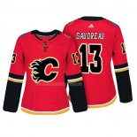 Maglia Hockey Donna Calgary Flames Johnny Gaudreau Autentico Giocatore Rosso