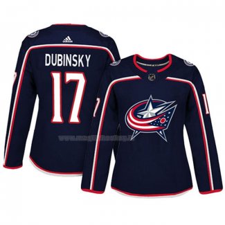 Maglia Hockey Donna Columbus Blue Jackets Brandon Dubinsky Autentico Giocatore Blu