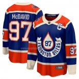 Maglia Hockey Edmonton Oilers Connor Mcdavid 2023 NHL Heritage Classic Premier Breakaway Blu