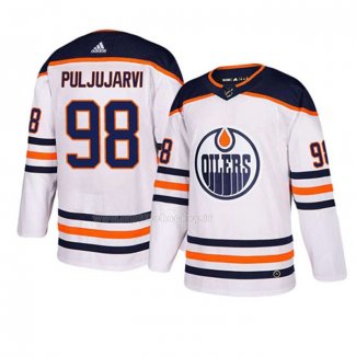Maglia Hockey Edmonton Oilers Jesse Puljujarvi Away Bianco