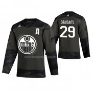 Maglia Hockey Edmonton Oilers Leon Draisaitl 2019 Veterans Day Camuffamento