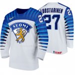 Maglia Hockey Finlandia Eetu Luostarinen Home 2020 Iihf World Championship Bianco
