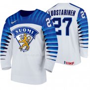 Maglia Hockey Finlandia Eetu Luostarinen Home 2020 Iihf World Championship Bianco