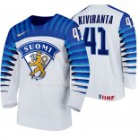 Maglia Hockey Finlandia Joel Kiviranta Home 2020 Iihf World Championship Bianco