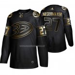 Maglia Hockey Golden Edition Anaheim Ducks Scott Niedermayer Retired Giocatore Autentico Nero