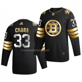 Maglia Hockey Golden Edition Boston Bruins Zdeno Chara Limited Autentico 2020-21 Nero