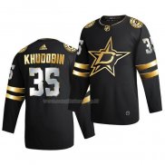 Maglia Hockey Golden Edition Dallas Stars Anton Khudobin Limited Autentico 2020-21 Nero