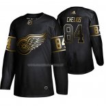 Maglia Hockey Golden Edition Detroit Red Wings Jake Chelios Autentico Nero