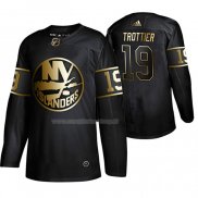 Maglia Hockey Golden Edition New York Islanders Bryan Trottier Retired Giocatore Autentico Nero