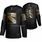 Maglia Hockey Golden Edition New York Rangers Mike Richter Retired Giocatore Autentico Nero