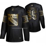Maglia Hockey Golden Edition New York Rangers Mike Richter Retired Giocatore Autentico Nero