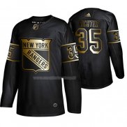 Maglia Hockey Golden Edition New York Rangers Mike Richter Retired Giocatore Autentico Nero