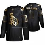 Maglia Hockey Golden Edition Ottawa Senators Daniel Alfredsson Retired Giocatore Autentico Nero