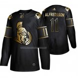 Maglia Hockey Golden Edition Ottawa Senators Daniel Alfredsson Retired Giocatore Autentico Nero