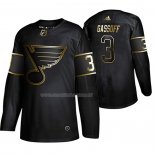 Maglia Hockey Golden Edition St. Louis Blues Bob Gassoff Retired Giocatore Autentico Nero