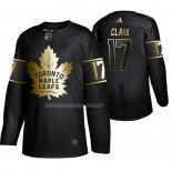 Maglia Hockey Golden Edition Toronto Maple Leafs Wendel Clark Retired Giocatore Autentico Nero