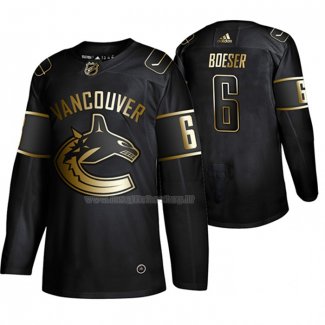 Maglia Hockey Golden Edition Vancouver Canucks Brock Boeser Autentico Nero